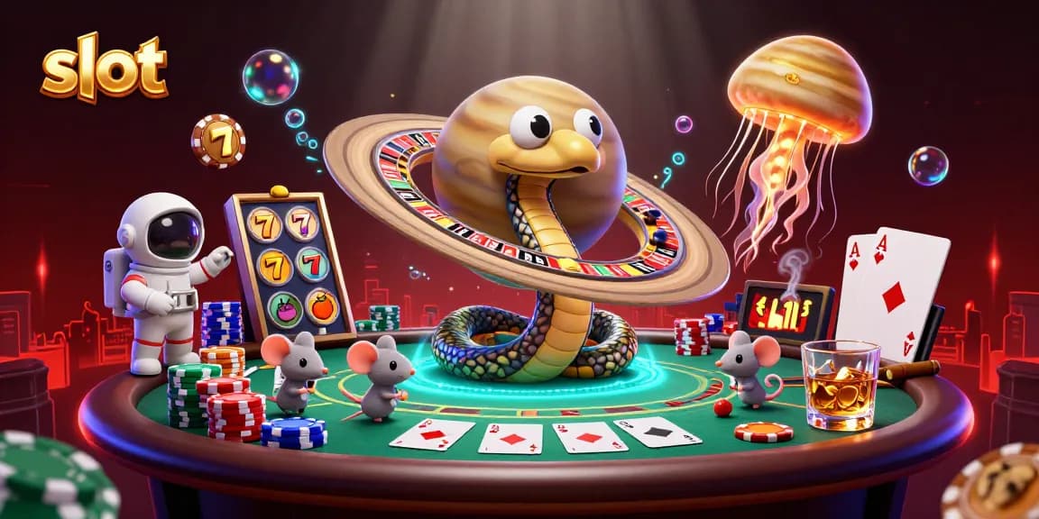 Experience thrilling slot action with a colorful 3D scene featuring cosmic characters and vibrant game elements.
