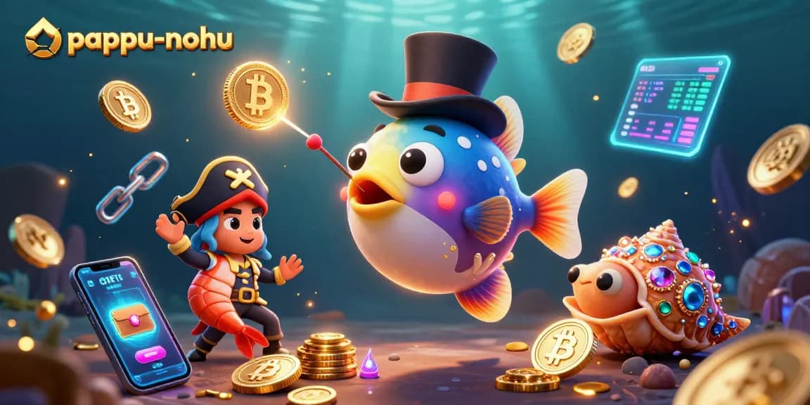 Engage with the vibrant excitement of pappu-nohu, highlighting deep-sea characters attracting golden coins.