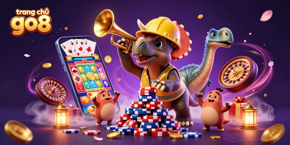 Engage with the vibrant chaos of gaming at trang chủ go8, featuring exciting slots and cheering characters.