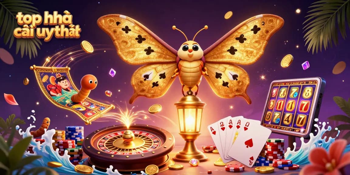 Experience the thrill of top nhà cái uy tín with vibrant casino elements, showcasing dazzling rewards.