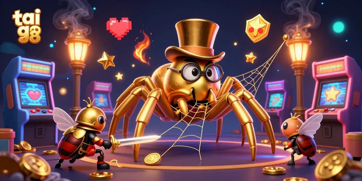 Experience excitement with tai go 88, featuring a brave beetle knight in a colorful casino atmosphere.