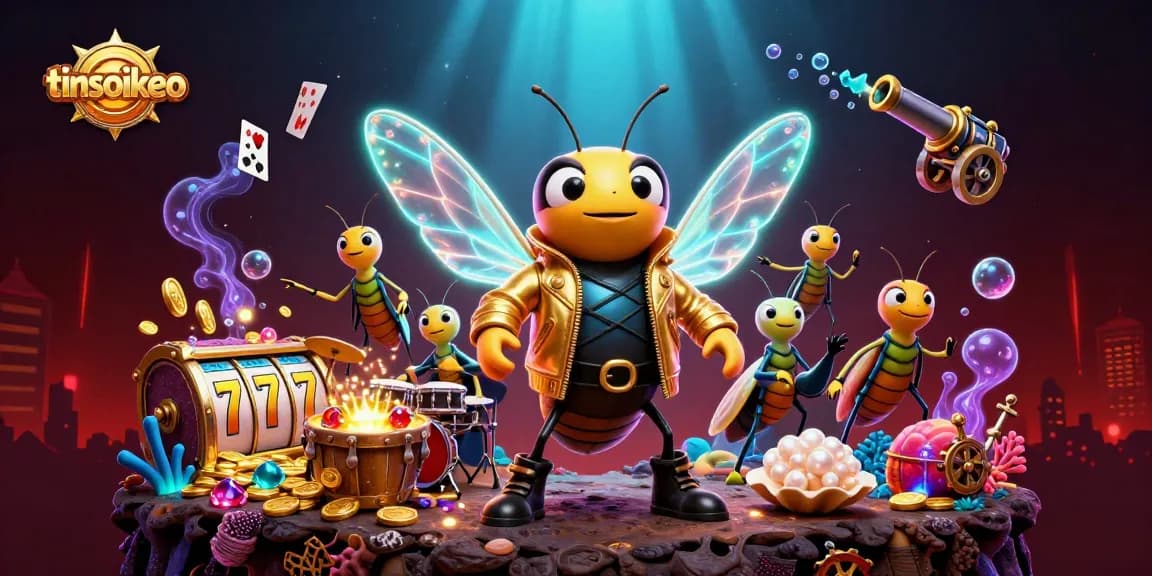 Experience winning strategies with tinsoikeo's engaging 3D mobile casino scene featuring vibrant game elements.