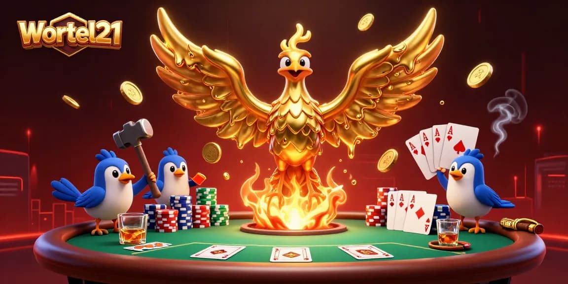 Engage with Wortel21 the phoenix rising to golden riches at the poker table!