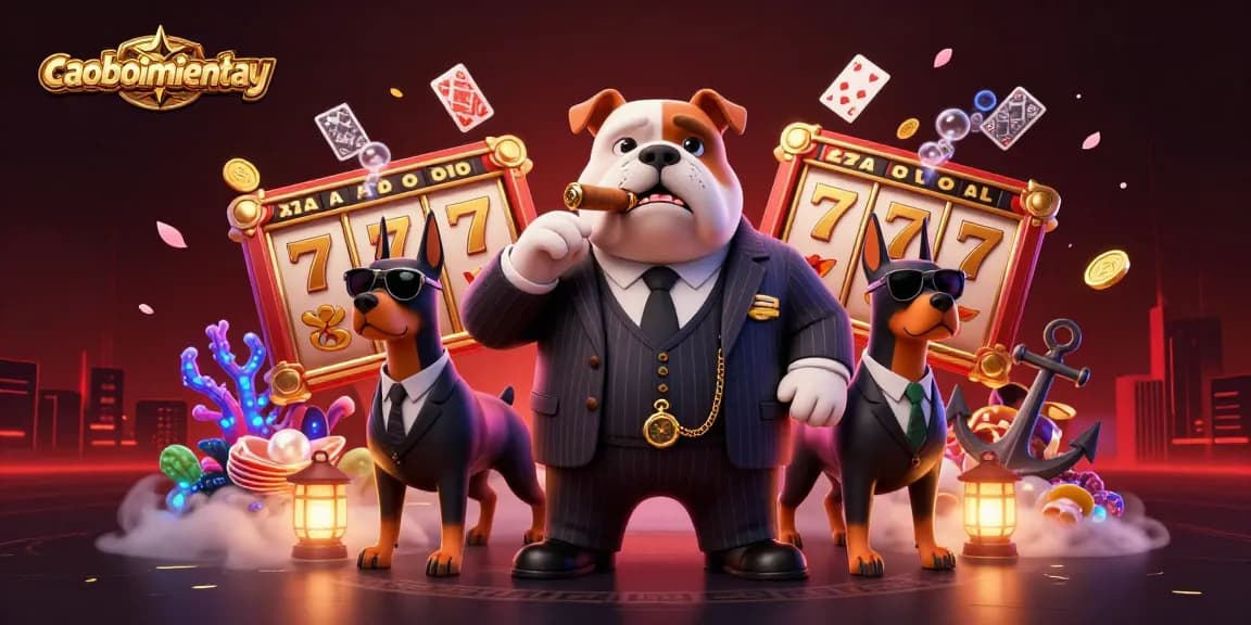 Experience the thrill with caoboimientay in this rich casino illustration, showcasing dynamic characters and casino elements.
