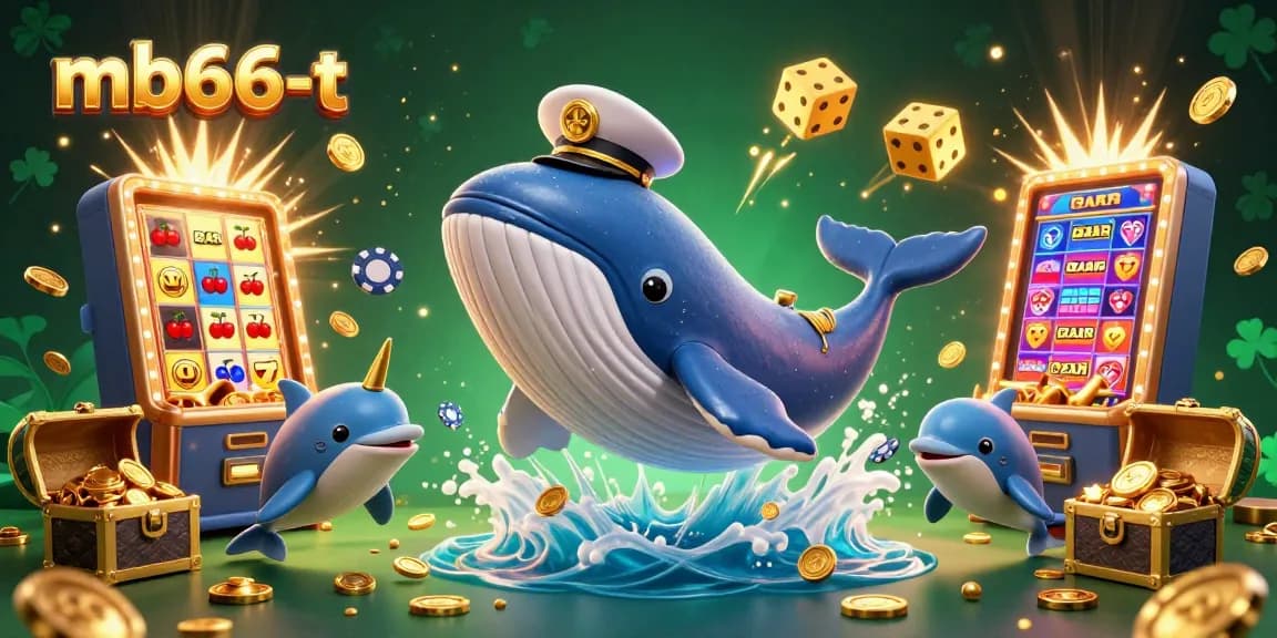 Play thrilling slot games at mb66-t with a vibrant illustration full of casino excitement.