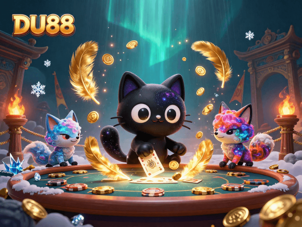 Engage in thrilling betting at DU88, featuring a cosmic atmosphere with vibrant characters and dynamic gambling elements.
