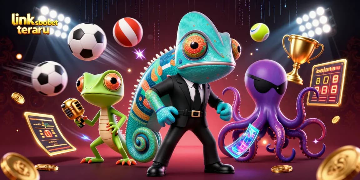 Experience the excitement of link sbobet terbaru with vibrant 3D sports betting characters and dynamic action elements.