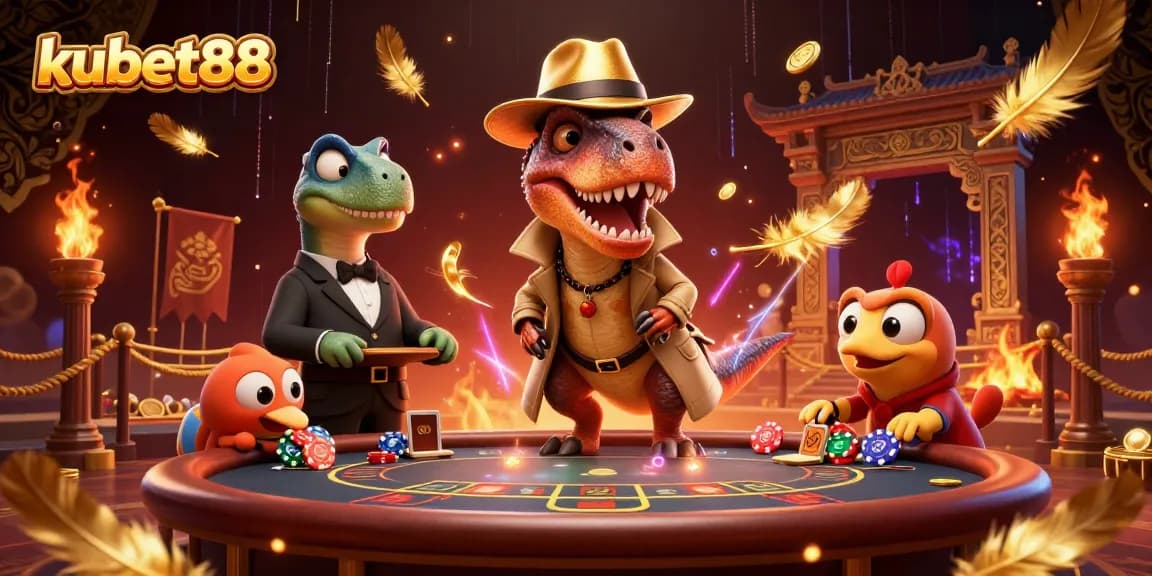 Experience engaging gameplay at kubet88 with thrilling action in a vibrant casino scene.