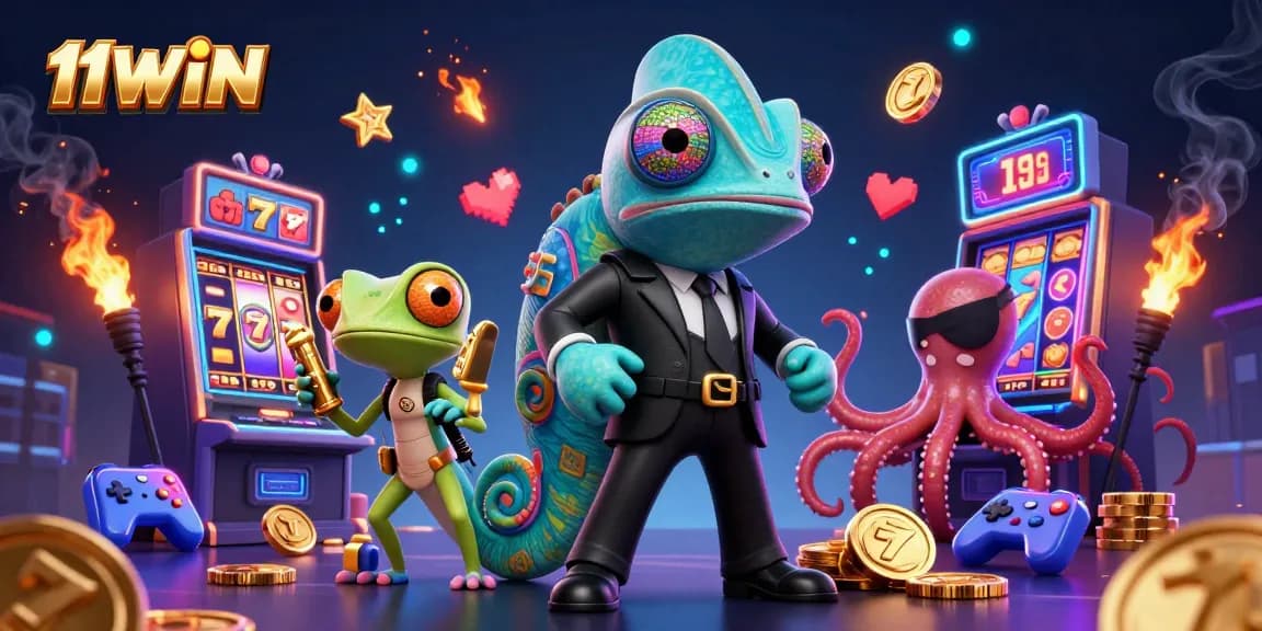 Spin to win big with 11WIN’s exciting casino adventures featuring slot machines and vibrant game elements.