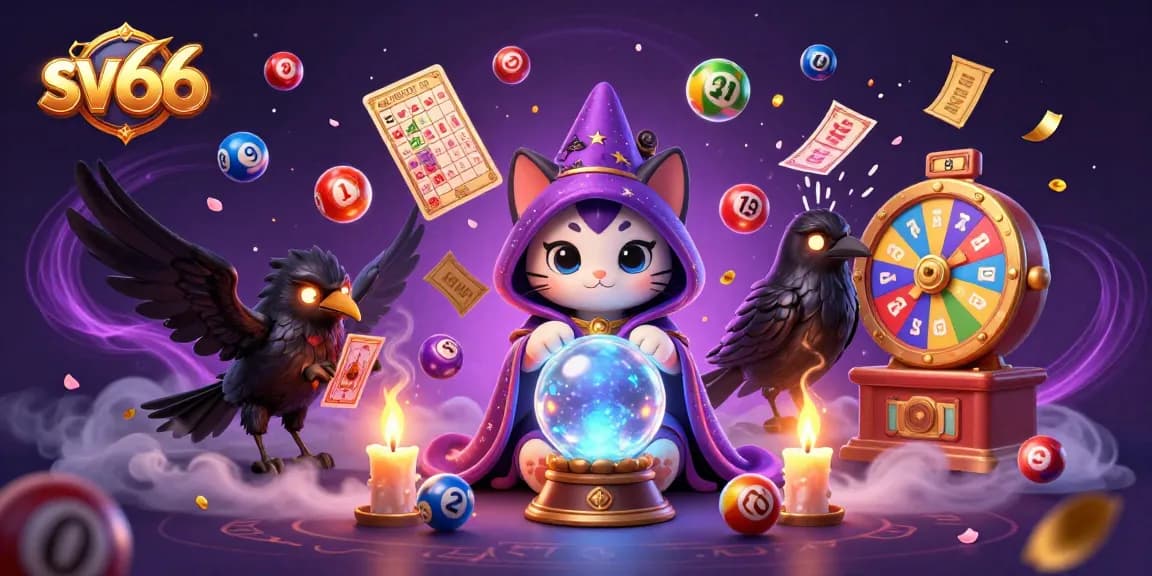 Experience thrilling games with sv66's magical scene of fortune tellers and energetic lottery elements.