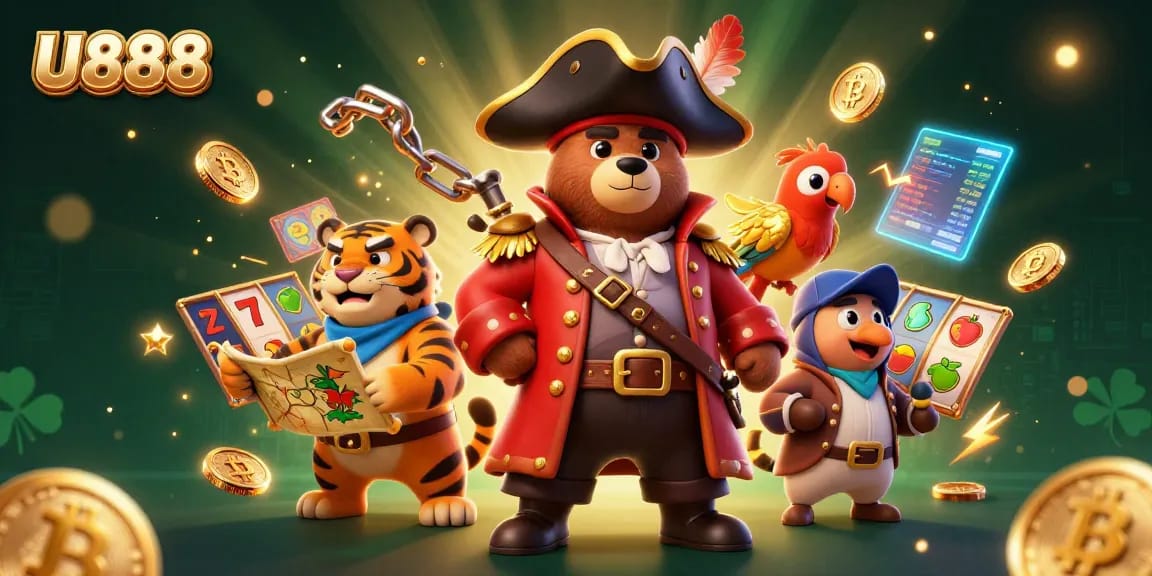 Experience thrilling action at U888 with vibrant slot games, pirate adventures, and engaging visuals.