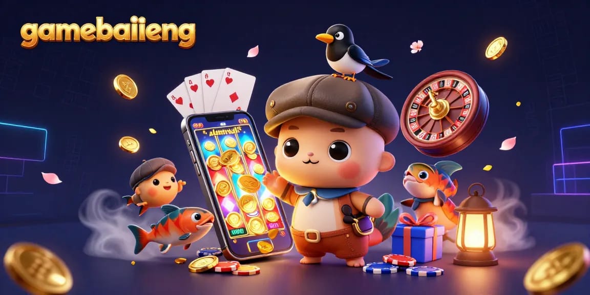 Experience thrilling gameplay with gamebailieng's engaging slot features in a vivid illustration.