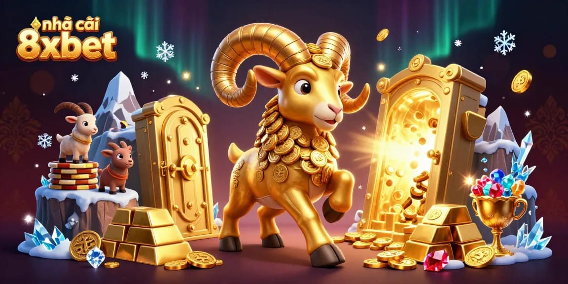Join the excitement at nhà cái 8xbet with a vibrant scene of golden treasures and dynamic casino action.