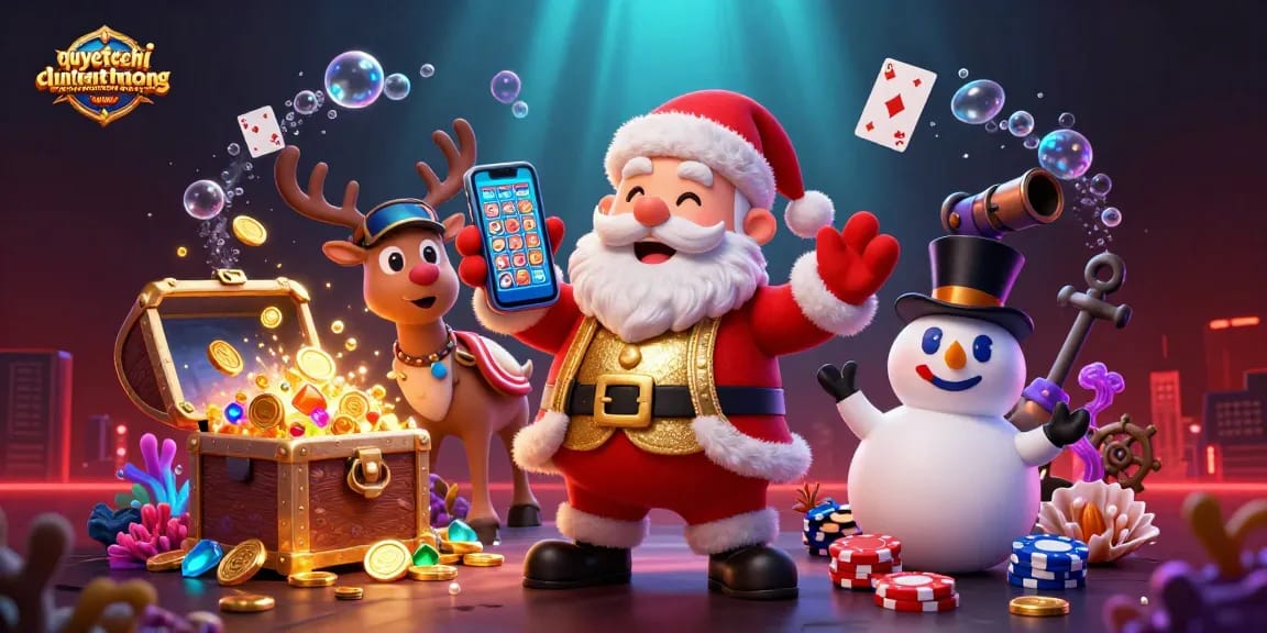Experience the excitement of quyetchientienthuong as Santa, his reindeer, and a snowman bring jackpots to life!
