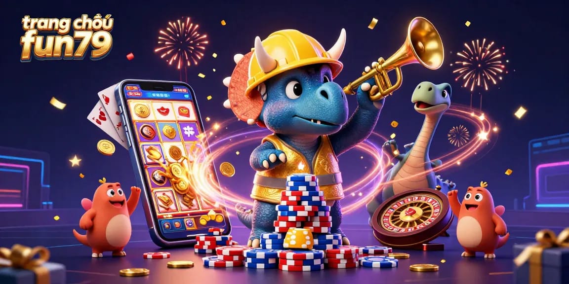Experience the excitement of trang chủ fun79 with vibrant slot games and celebratory characters.