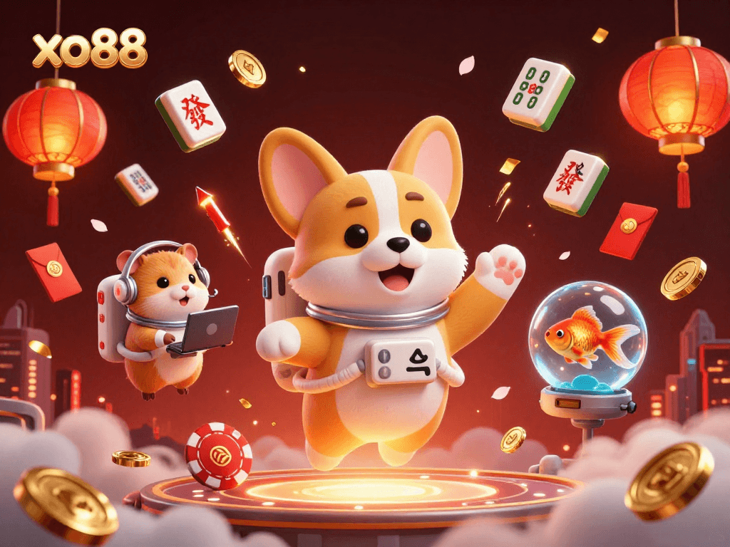 Experience thrilling moments at xo88 with a space-themed casino adventure featuring playful characters and vibrant visuals.