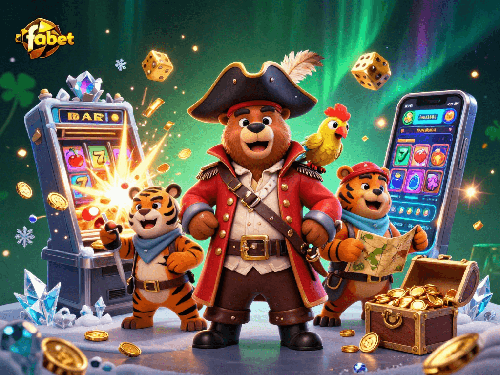 Experience exciting casino adventures with fabet featuring a pirate crew amidst jackpot surprises.