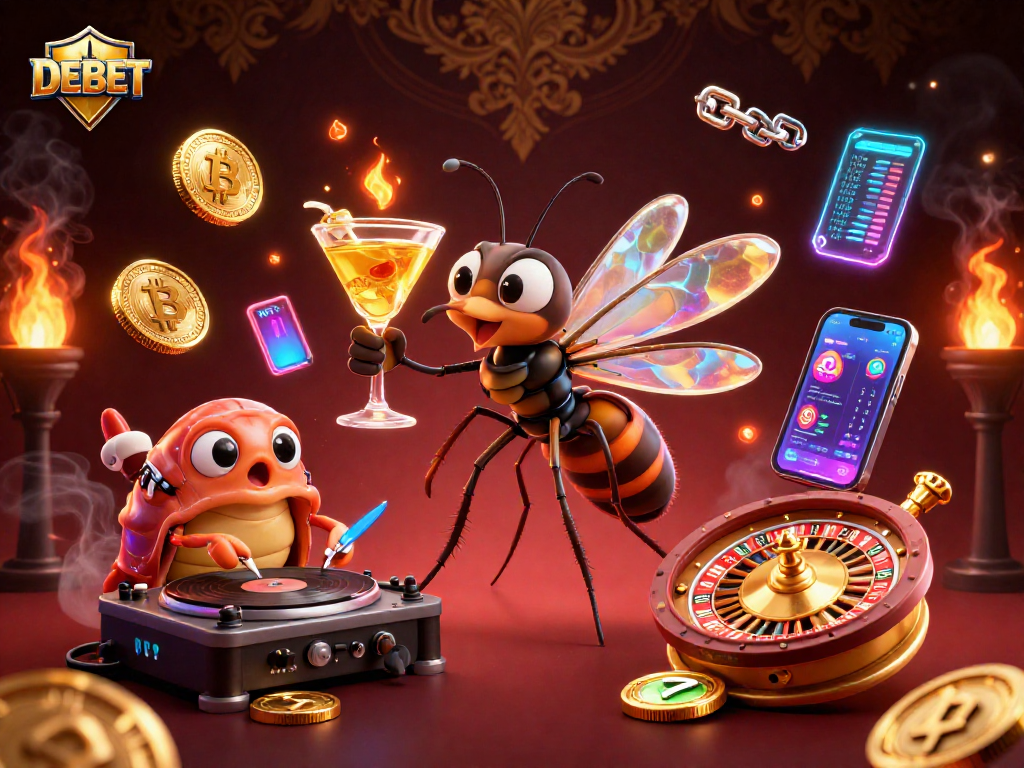 DEBET brings life to an exciting casino scene with vibrant characters and engaging elements.