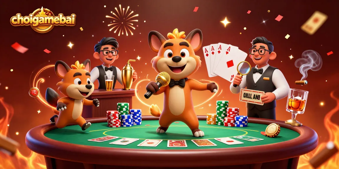 Experience the vibrant world of choigamebai as hyenas liven up a comedy casino scene with poker action.