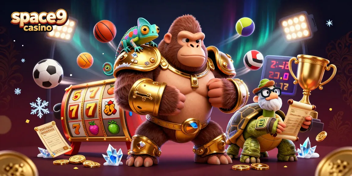 Experience the electrifying gameplay at Space9 Casino with vibrant characters and dynamic gaming elements.