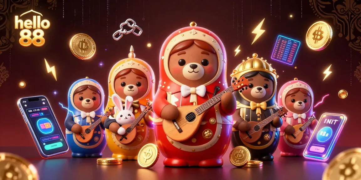 Engage with hello 88's vibrant casino world featuring 3D bears and cryptocurrency elements for an exhilarating online experience.