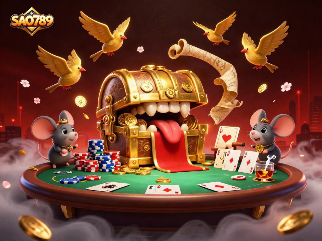 Engage in winning strategies at SAO789 with a vibrant, dynamic poker scene filled with treasures and opportunities.