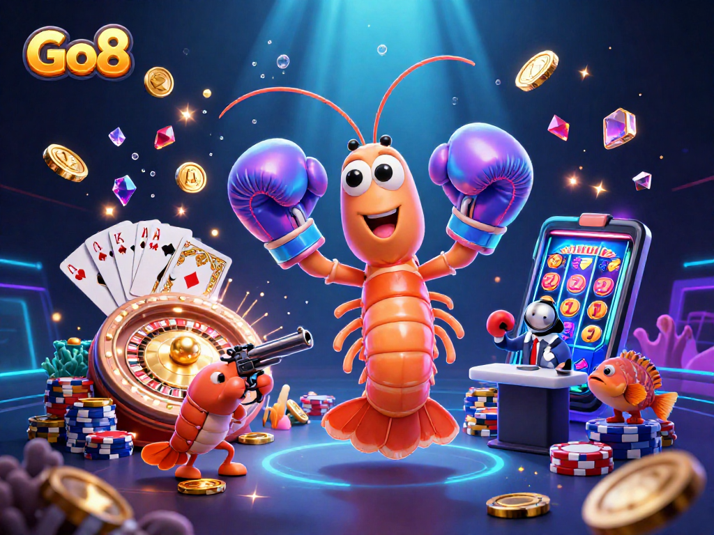 Experience the exciting games at Go8 with immersive casino elements and vibrant characters.