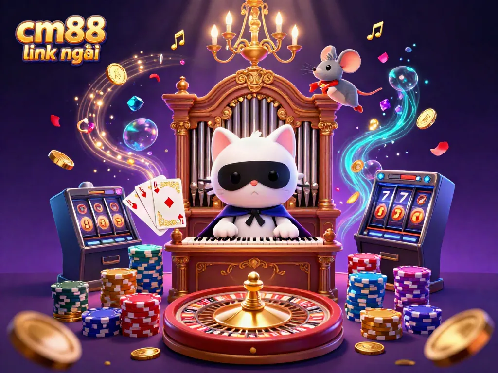 Experience cm88 link mới with engaging gameplay at a vibrant casino scene.