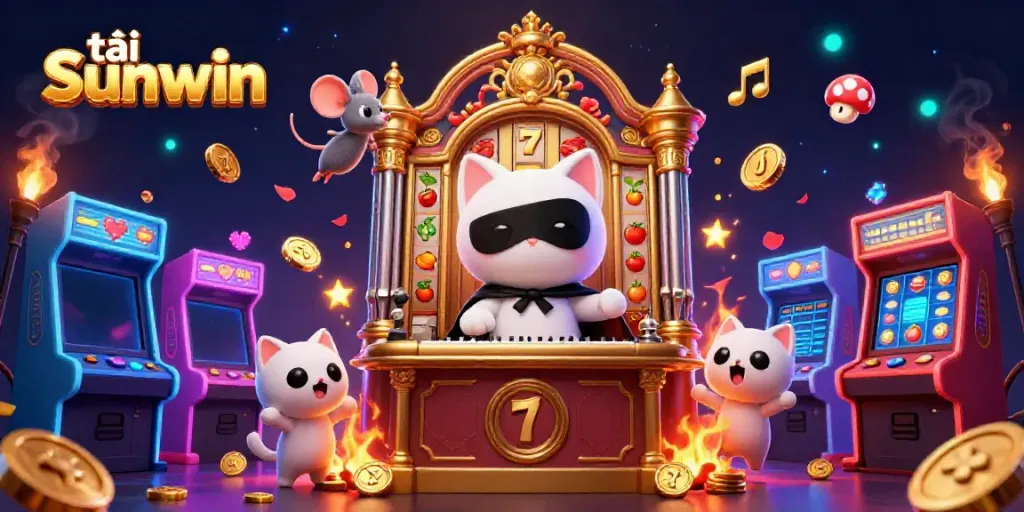 Engage in exciting gameplay with tải Sunwin, showcasing a vibrant casino scene with dynamic characters and game elements.