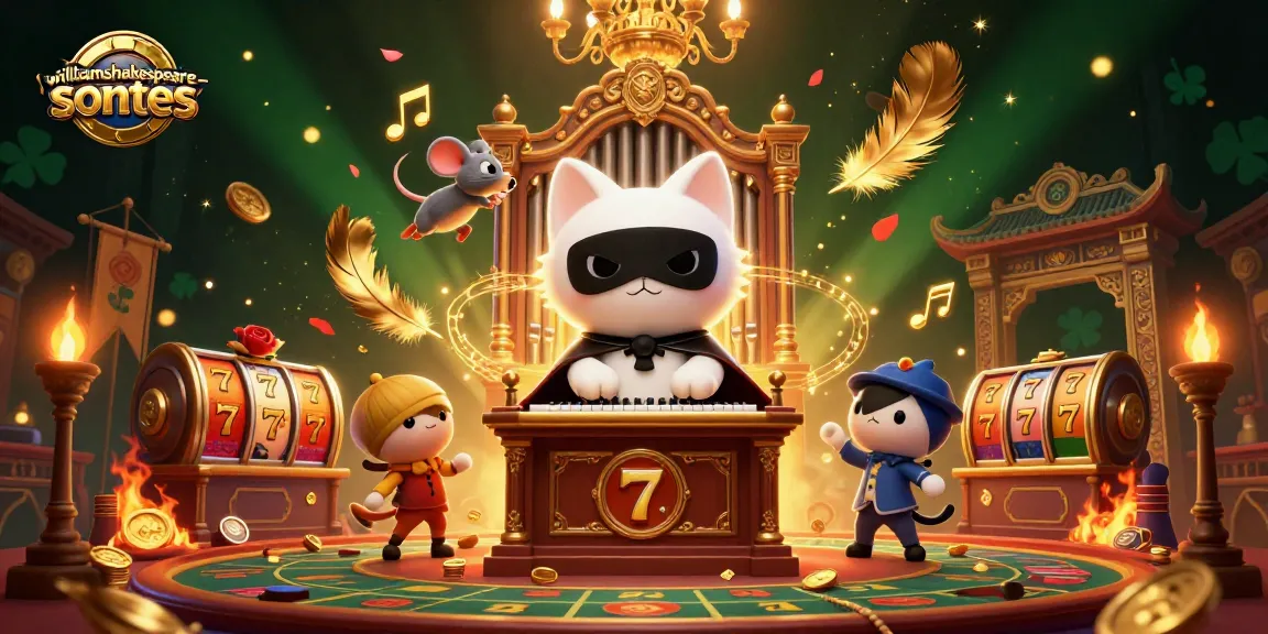 Spin the reels and win with williamshakespeare-sonnets in a vibrant casino scene.