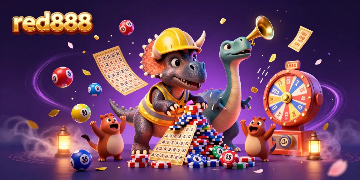 Cheer on winning strategies at red888 with a fun casino parade featuring dinosaurs and lottery excitement!