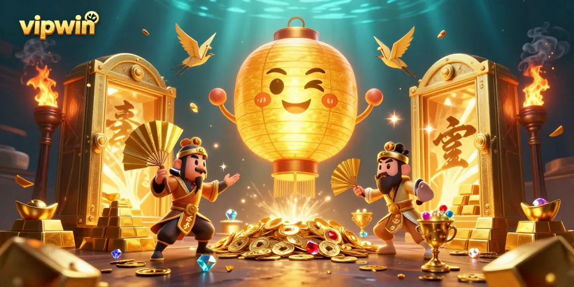 Experience big wins at vipwin with this vibrant casino-themed illustration showcasing exciting gaming elements.