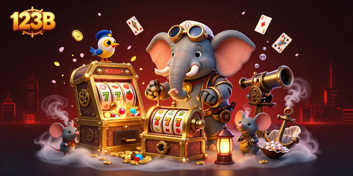 Experience thrilling action at 123B with a steampunk elephant winning big on slots!