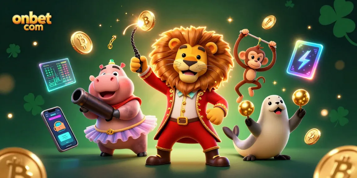 Experience the thrill at onbet com with vibrant 3D casino characters and dynamic gambling elements.