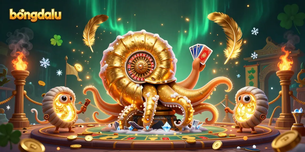 Bongdalu showcases exciting gameplay with a giant nautilus roulette wheel and glowing ammonites, speeding towards big wins.