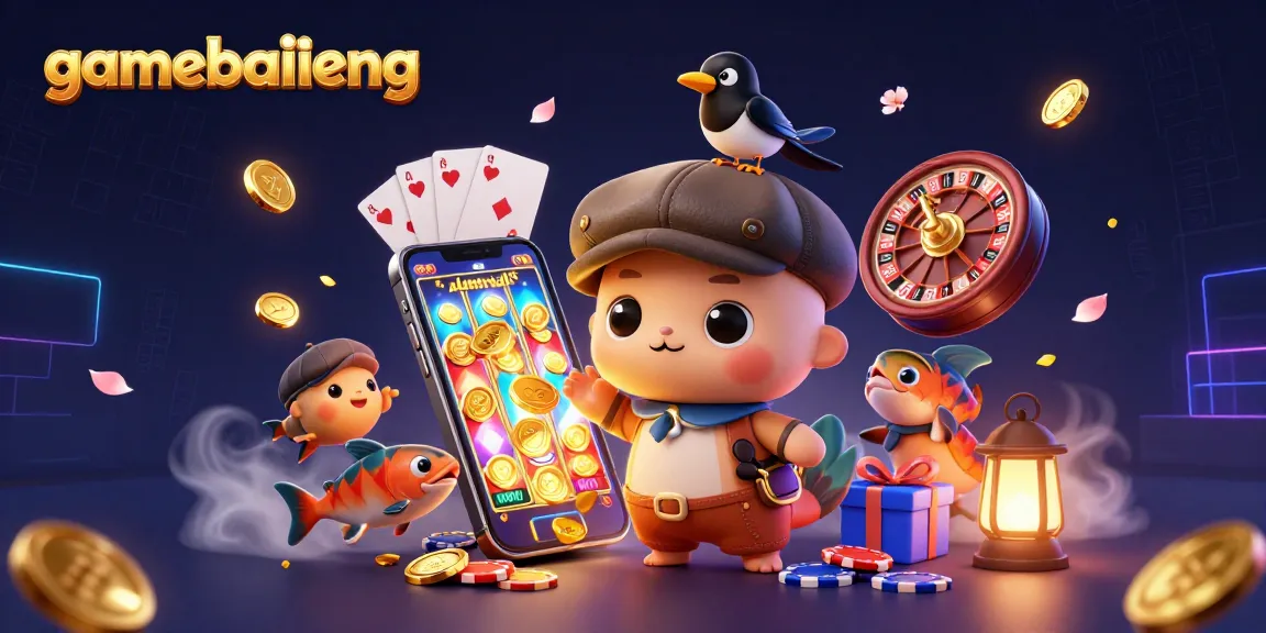 Experience thrilling gameplay with gamebailieng's engaging slot features in a vivid illustration.