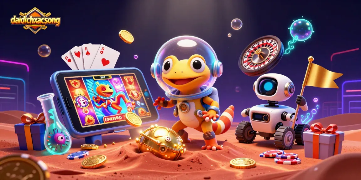 Daidichxacsong introduces an exciting Martian-themed casino adventure with vibrant slot games and alien characters.