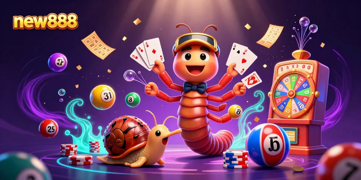 Experience the excitement of new888 with vibrant games featuring colorful balls and animated characters.