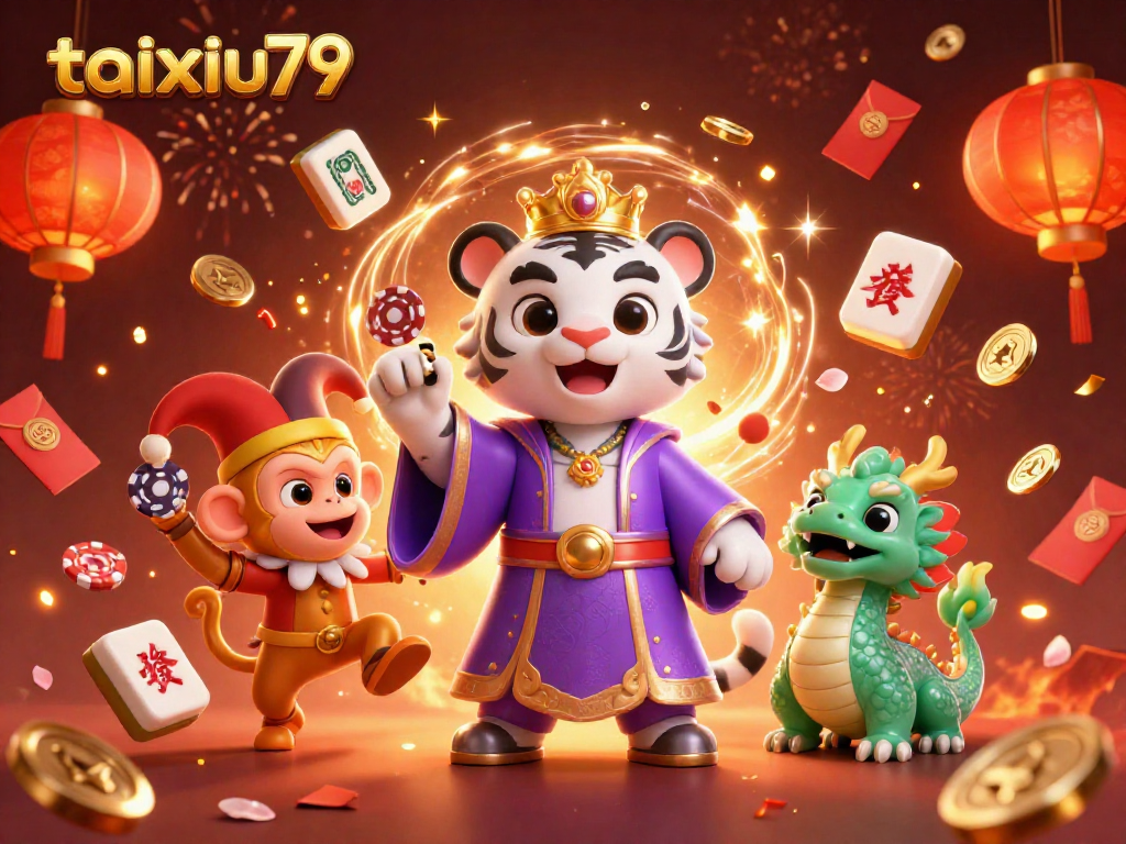 Engage in thrilling gameplay with taixiu79 as a majestic white tiger, playful monkey, and jade dragon create magic.