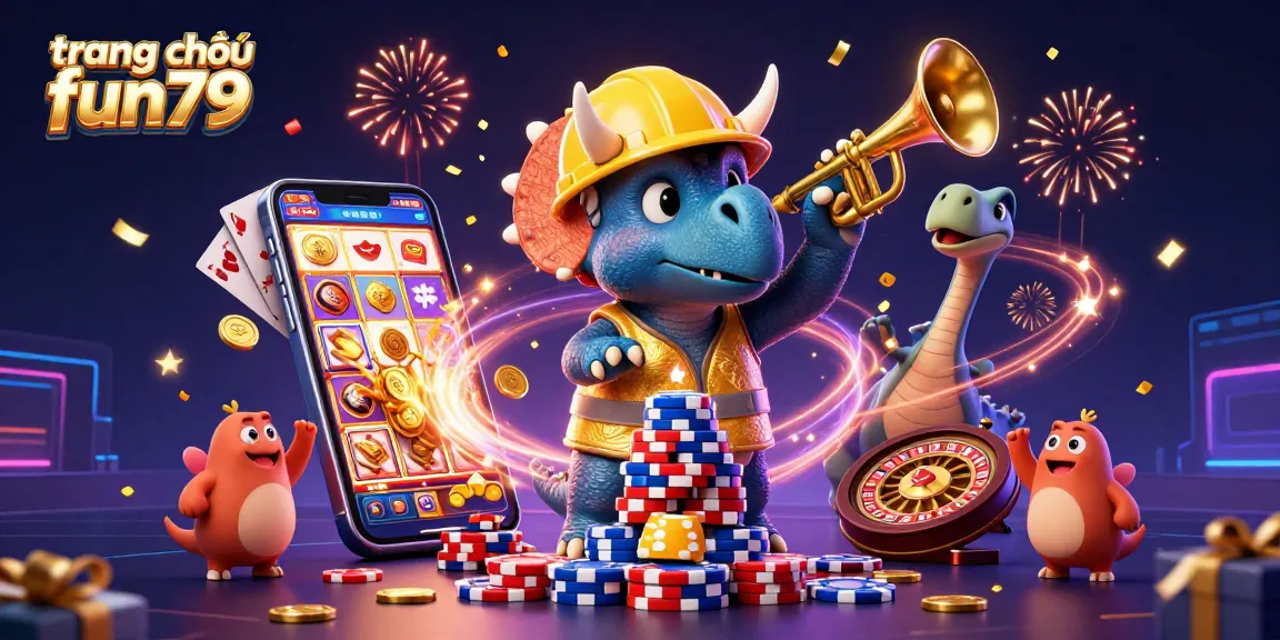 Experience the excitement of trang chủ fun79 with vibrant slot games and celebratory characters.