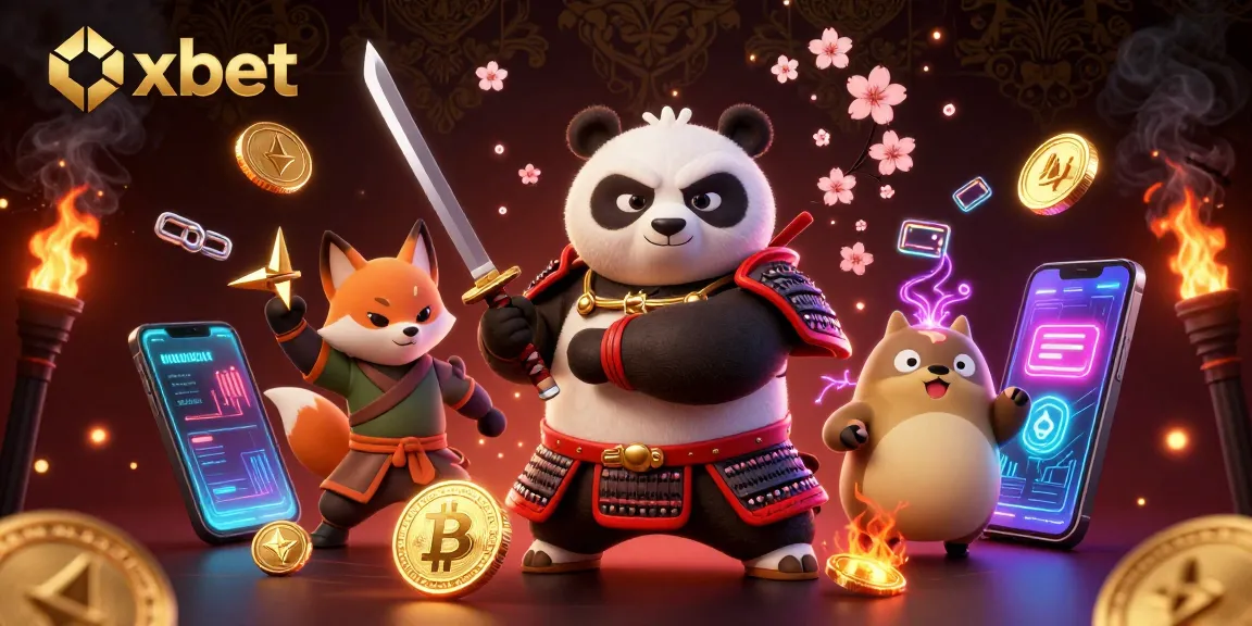 Engage with Oxbet's exciting features in this vibrant 3D digital illustration of characters and crypto elements.