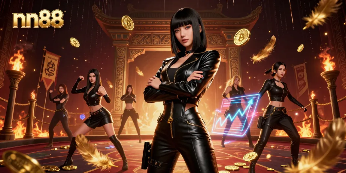Engage with nn88's thrilling gaming experience in a dynamic 3D casino illustration.