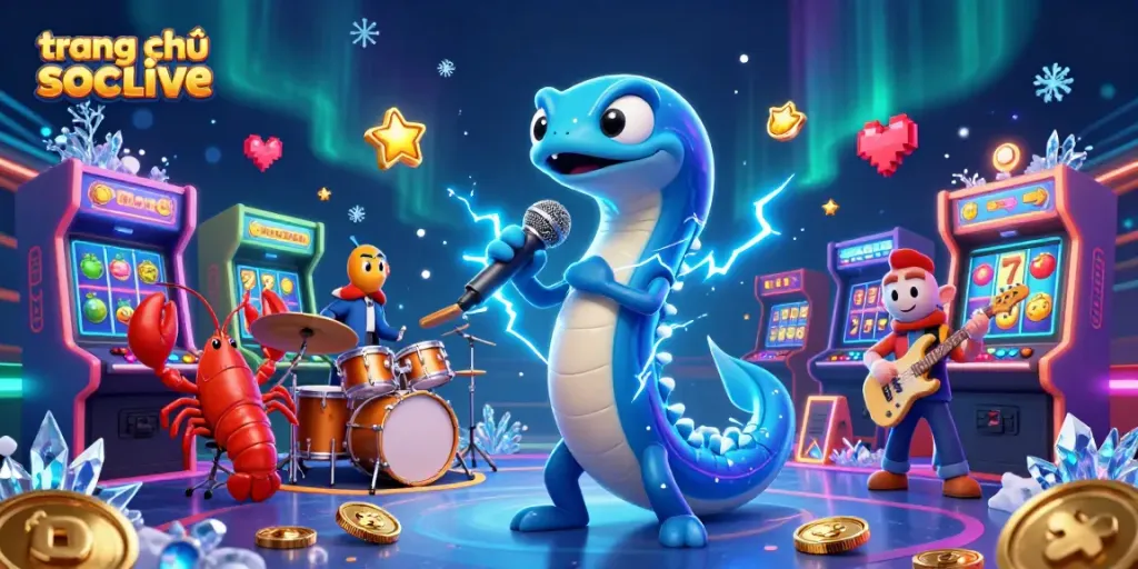 Experience the thrill of gaming at trang chủ socolive with colorful slot symbols and 3D gaming action.