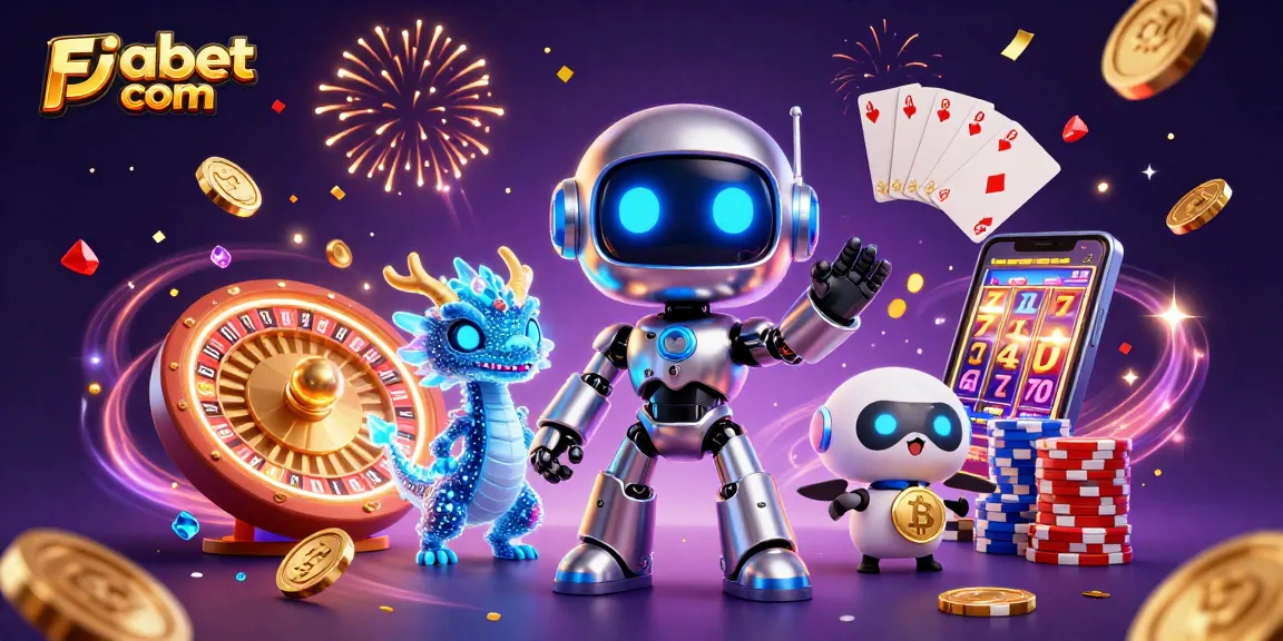 Engage in exciting gameplay at Fabet com, featuring a vibrant cyberpunk casino scene.