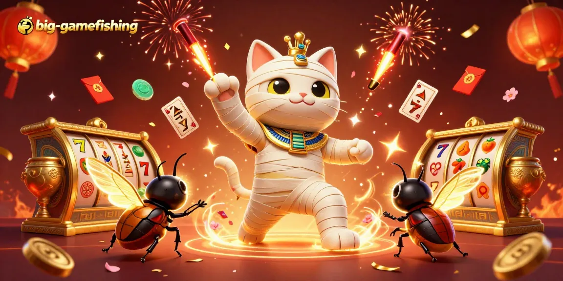 Experience big-gamefishing excitement with a vibrant casino adventure illustration filled with thrilling action.