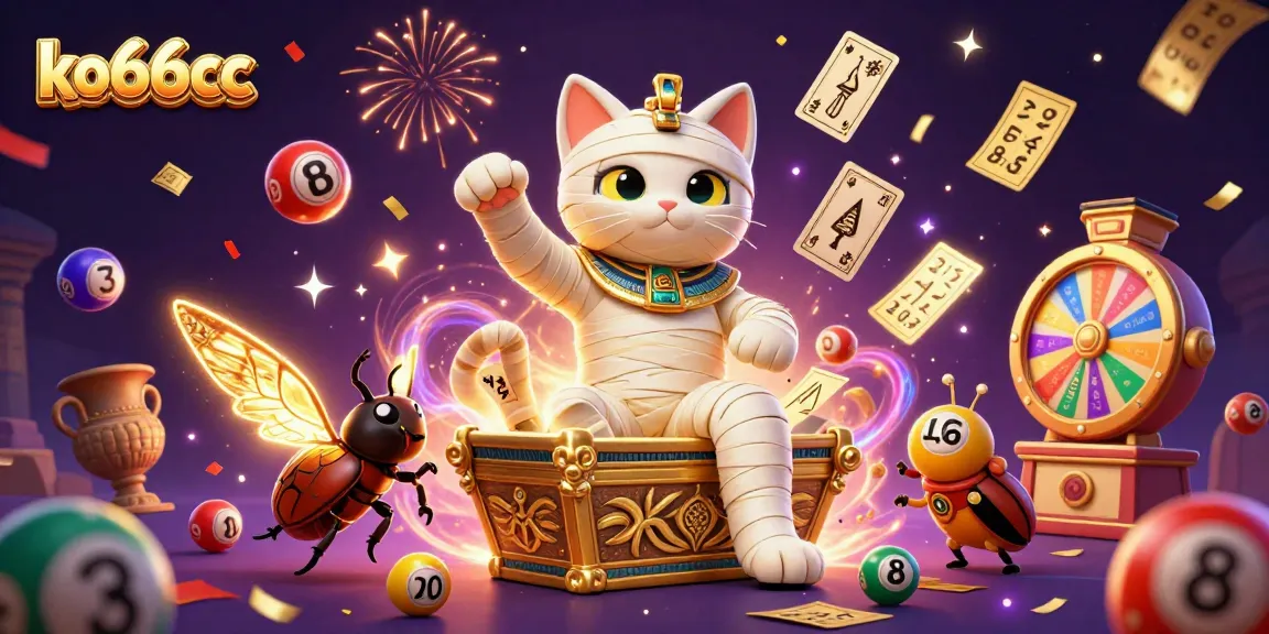 Experience thrilling gameplay at ko66cc with vibrant 3D illustrations of dynamic casino elements.