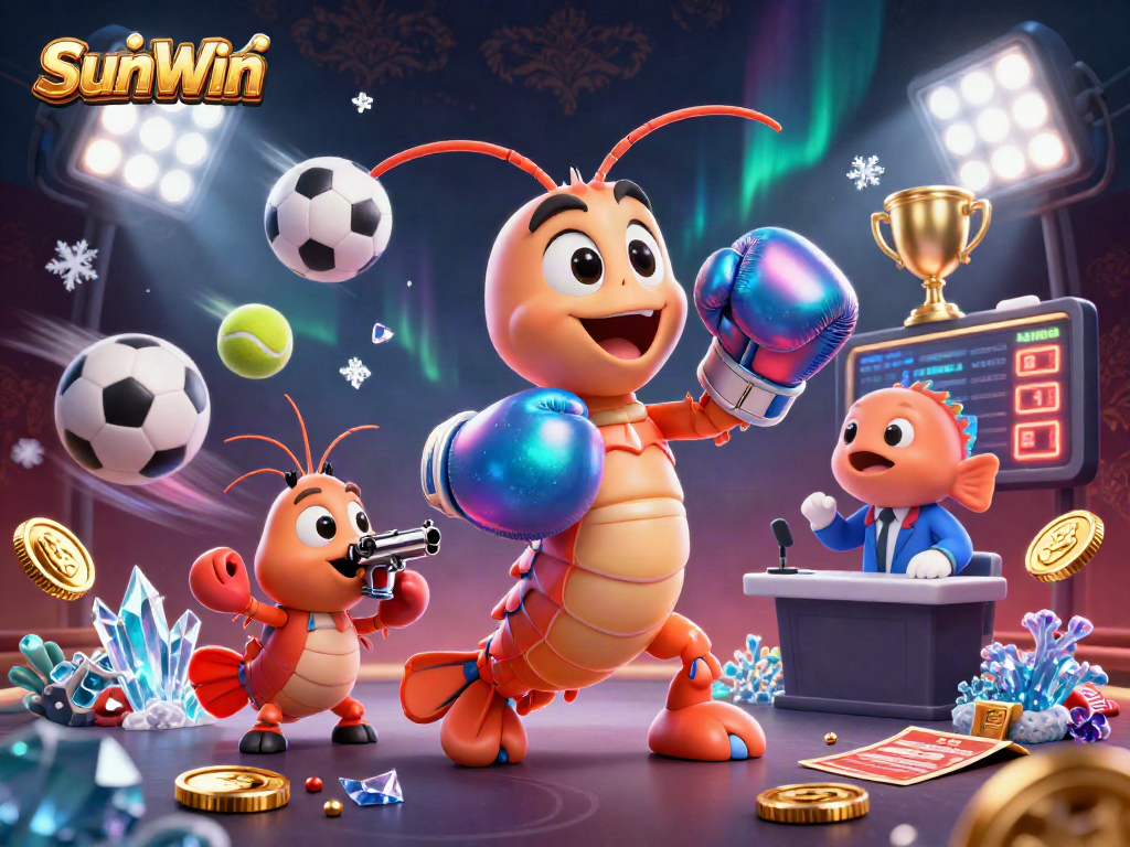Win big with SunWin as cartoon sea creatures engage in dynamic sports betting!