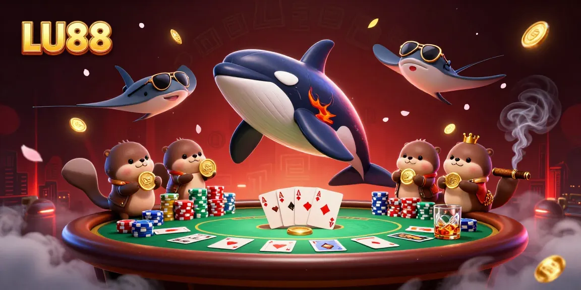 Experience thrilling gameplay at LU88 with a vibrant scene of characters and casino elements.
