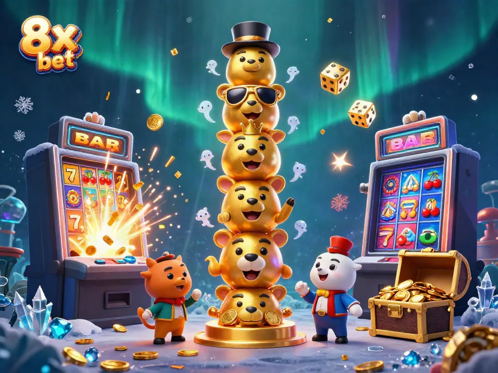 Engage with thrilling 8x bet experiences in this vibrant casino illustration featuring dynamic gaming elements.