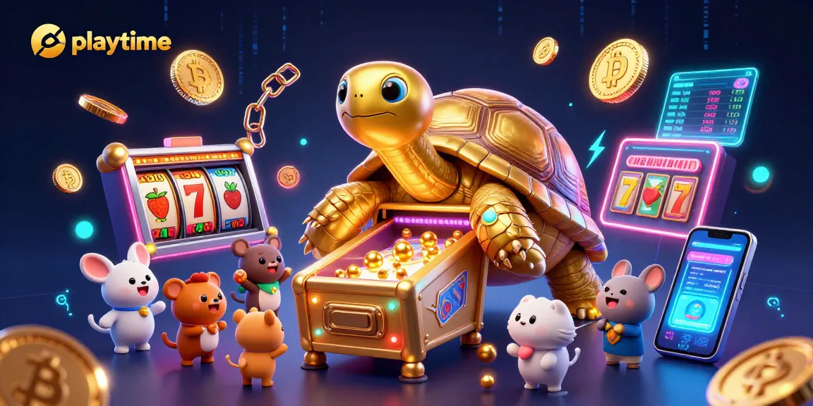 Playtime offers vibrant slot gaming excitement with animated characters and colorful game elements.